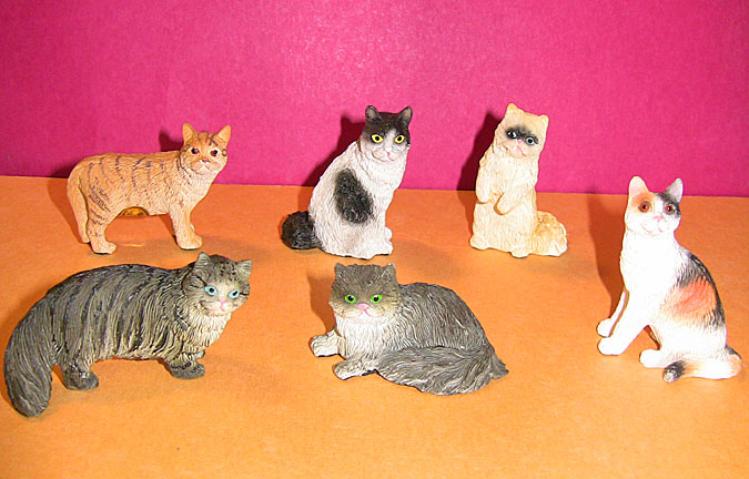 Cat Minis - Set of 6 Coldcast