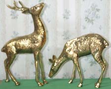 Deer Pair - Brass