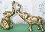 Brass Elephant Pair